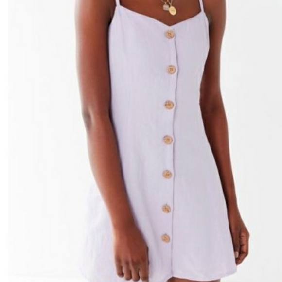 NWT Urban Outfitters White Button Down Dress - Picture 2 of 9